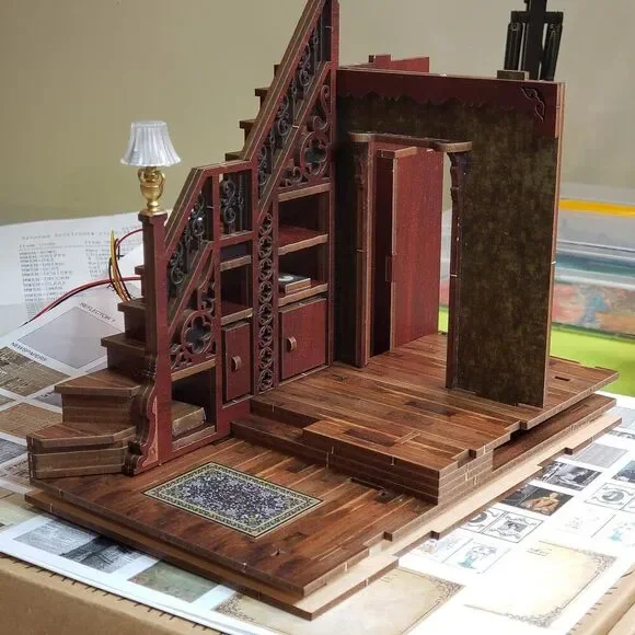 Diy Book Nook Kit, Dollhouse Miniature, Booknook Bookshelf Insert Decor Alley 3